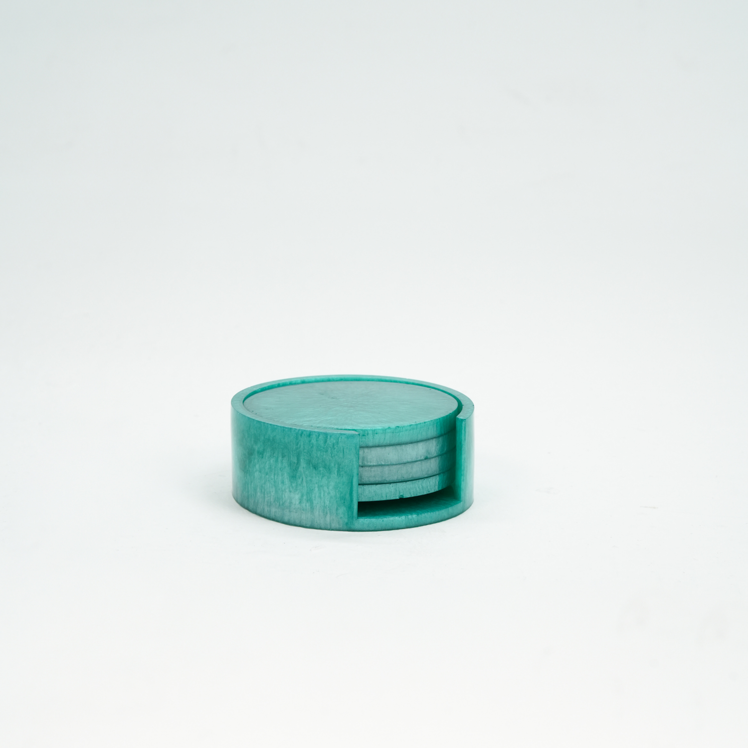 Turkuaz Bardak Altlığı Seti ve Standı