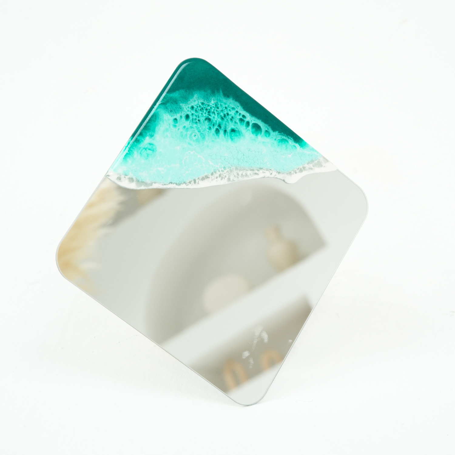 Forest Epoksi Oval Kare Ayna