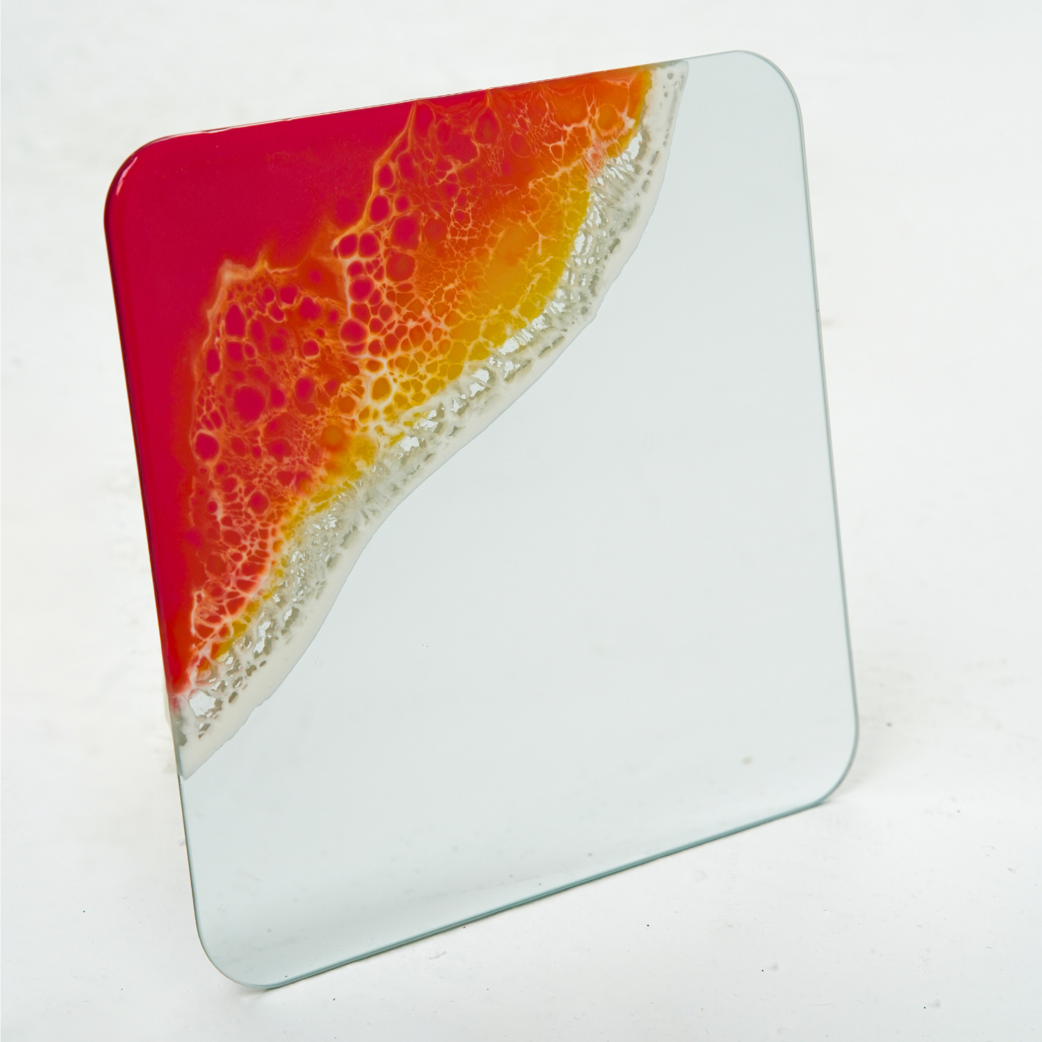 Sunset Epoksi Oval Kare Ayna