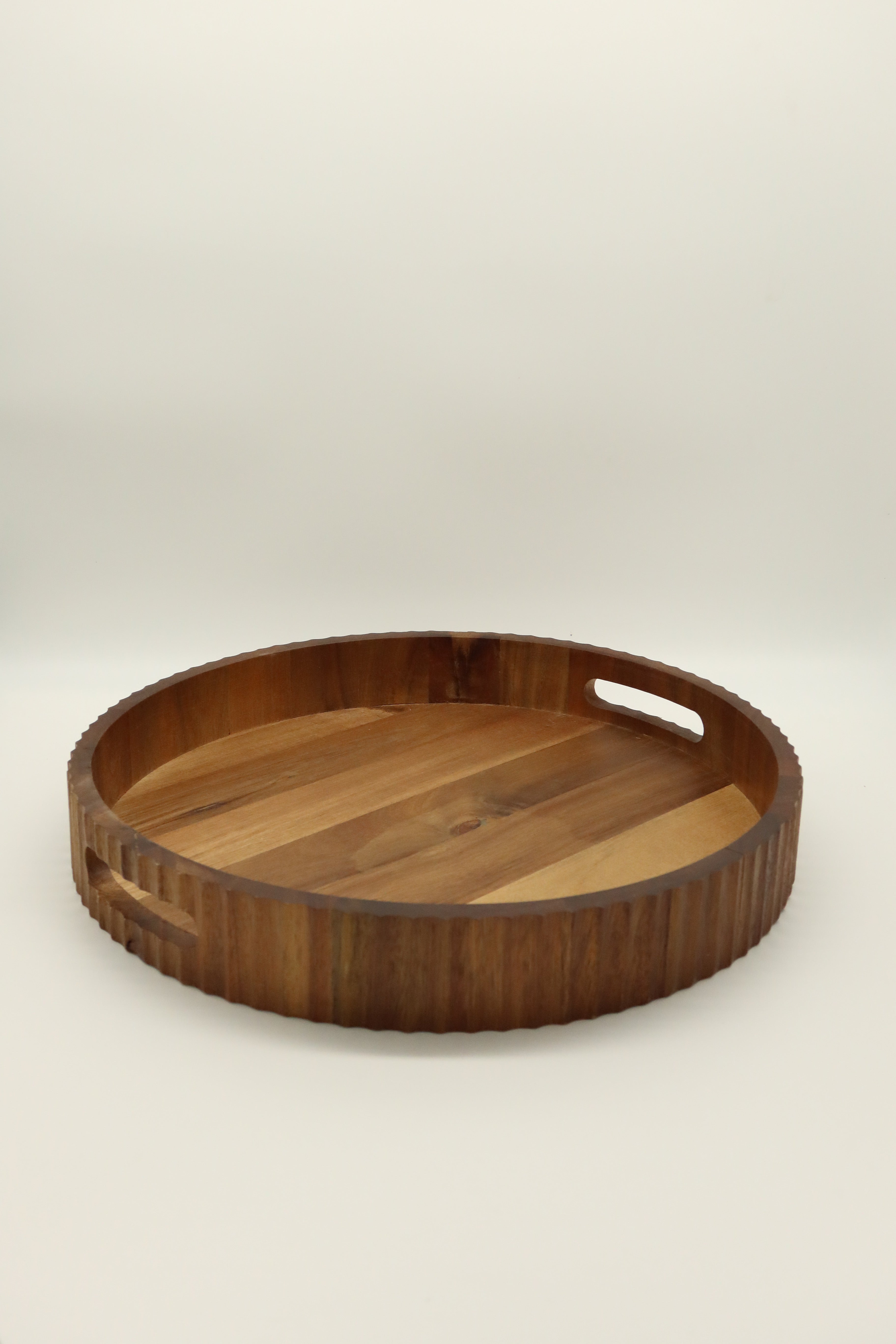 35cm Yuvarlak Akasya Tepsi